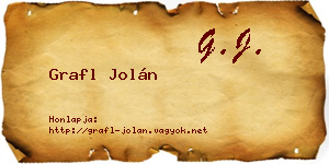 Grafl Jolán névjegykártya